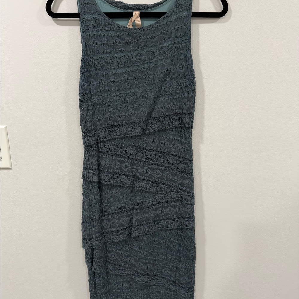 Bailey 44 Asymmetrical Lace Dress - Teal